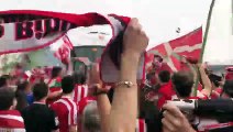 Cientos de personas despiden al Athletic en Lezama antes de la Copa en pleno repunte