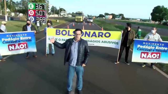 Rodovia BR-467 é interditada em Sede Alvorada; Vereadores de Cascavel e Toledo realizam ação contra pedágio