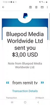 Remit tv payment proof