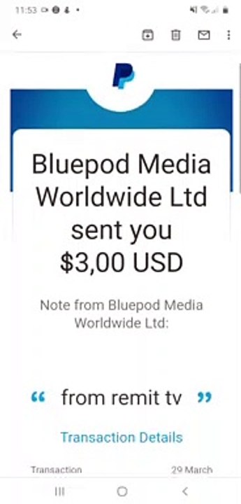 Remit tv payment proof