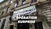 Extinction Rebellion souille la façade de la banque de France pour faire passer un message