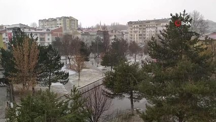 Gök gürültüsüyle birlikte yağan dolu, kısa sürede şehri beyaza bürüdü