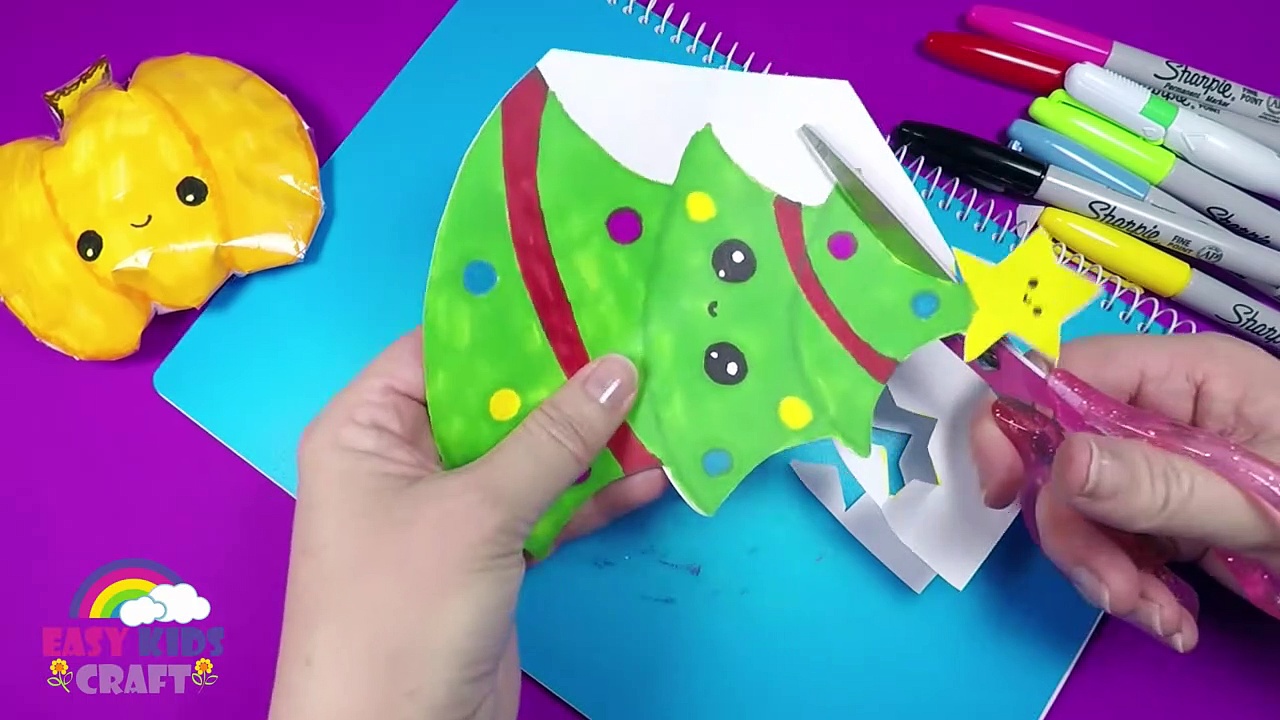 Christmas Tree Paper Squishy | Christmas Crafts For Kids
