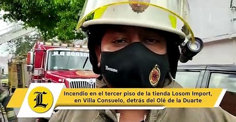 José Luis Frometa Herasme, jefe del cuerpo de Bomberos del Distrito Nacional, incendio en el tercer piso de la tienda Losom Import, en Villa Consuelo, detrás del Olé de la Duarte