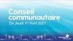 Conseil de la Communauté Urbaine de Dunkerque du Jeudi 1er Avril 2021 (Replay)