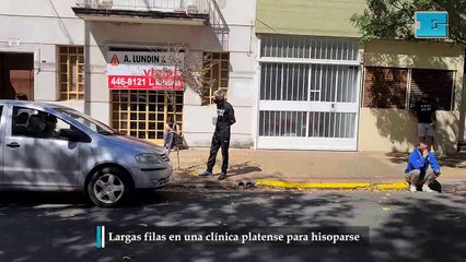 Largas filas en una clínica platense para hisoparse