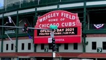 Fans arrive for chilly Opening Day at Wrigley Field