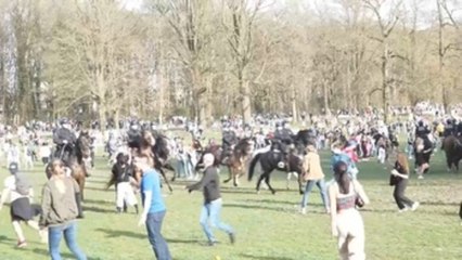 La policía belga dispersa a miles de asistentes a un festival falso