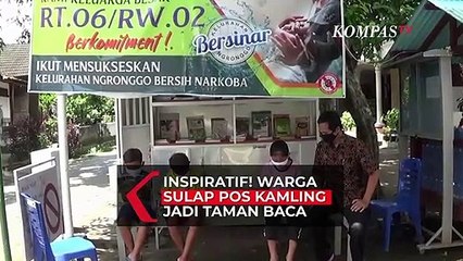 Inovatif, Warga Kediri Ubah Pos Ronda Jadi Taman Baca