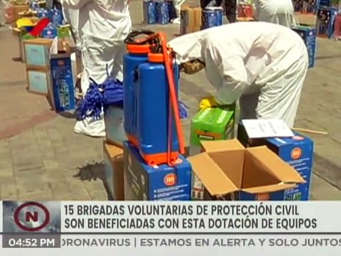 Dotan con equipos de desinfección a 15 brigadas de Protección Civil en Caracas