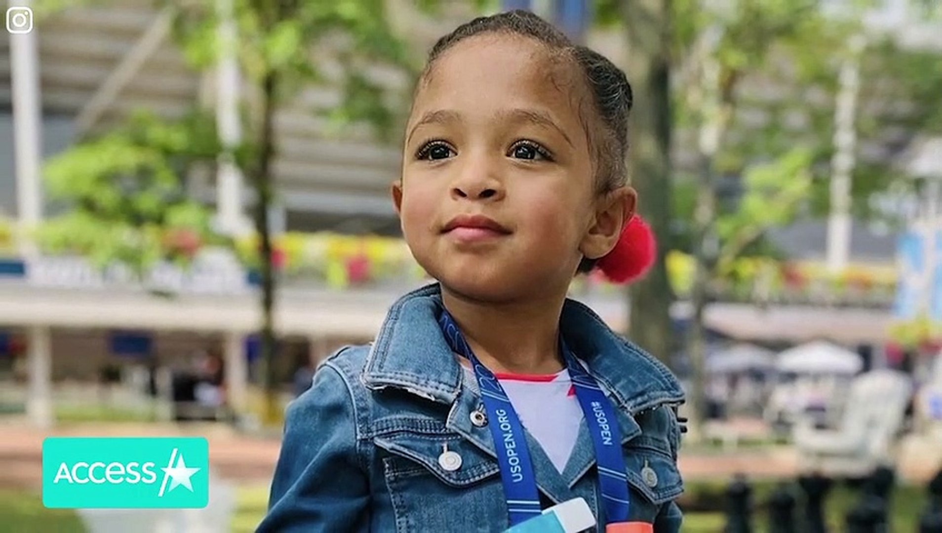 ⁣Serena Williams' Daughter Olympia Crashes Dad's Video
