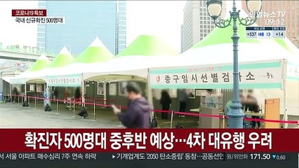 확진자 500명대 중후반 예상…4차 대유행 우려