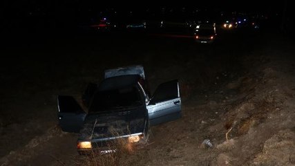 Polisten kaçan şüpheliler, kaza yapınca yakalandı