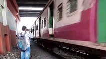 Remarkable Scene _ Extreme Situation Three Train Crossing under Over The Bridge __ Eastern Railways