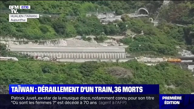 Au moins 36 personnes seraient mortes dans le déraillement d'un train à Taiwan