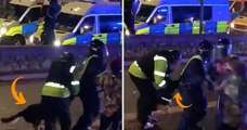 Quand un chien policier mord un policier qui brutalise un manifestant