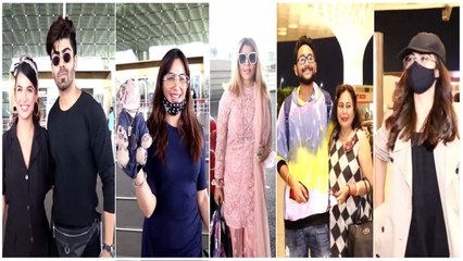 Rakhi Sawant, Arshi Khan, Jannat Zubair, Mr. Faizu, Jaan Kumar Sanu snapped at the Airport