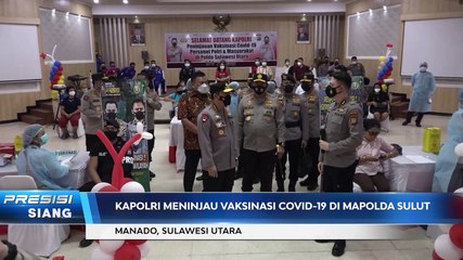 Kapolri Tinjau Vaksinasi di Mapolda Sulawesi Utara