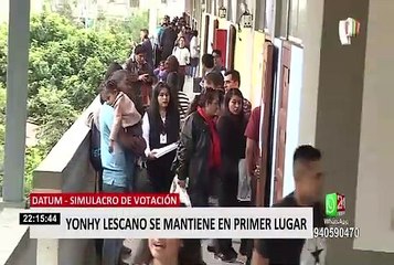 Elecciones 2021: Lescano se mantiene en primer lugar en simulacro de votación