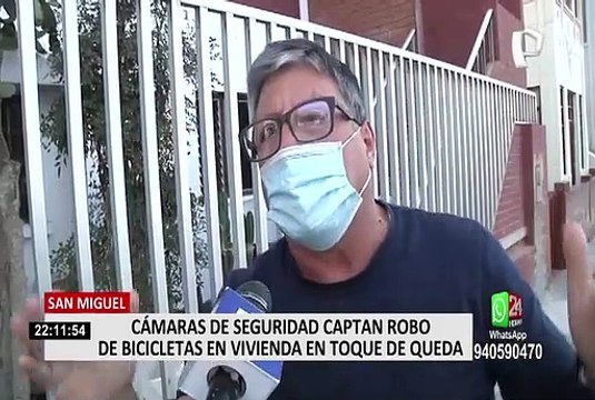 San Miguel: dos delincuentes aprovechan toque de queda para robar bicicletas