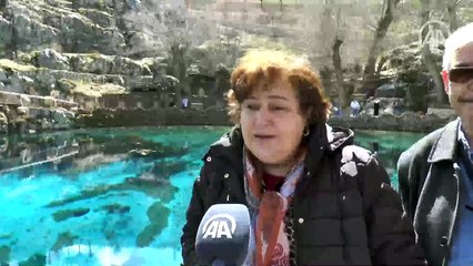 Sivas'ın 'doğal akvaryum'u Gökpınar Gölü her mevsim ziyaret ediliyor