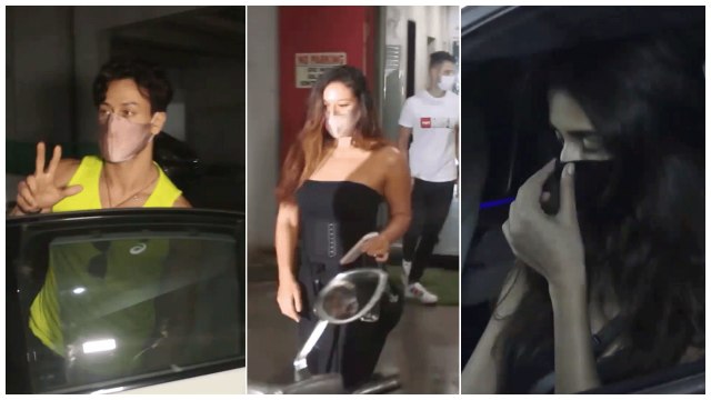 SPOTTED! Disha Patani, Tiger Shroff & his sister Krishna getting papped outside a multiplex