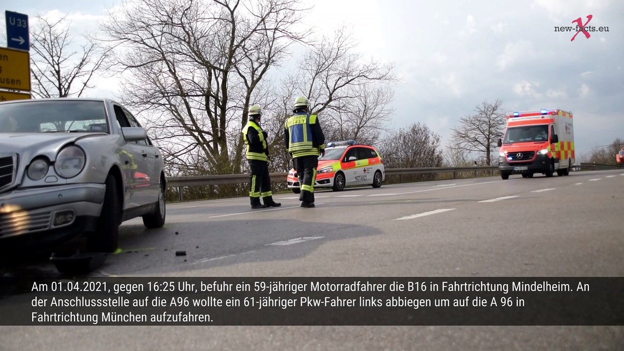 Mindelheim | Schwerer Motorradunfall: Autofahrer übersieht Kradfahrer beim Abbiegen