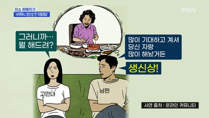 MBN 뉴스파이터-"시어머니 생신상 안 차릴래요"…사연은?