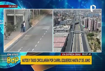 Vía Expresa Grau: autos y taxis circularán por carril izquierdo hasta el 27 de junio