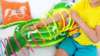 Vlad_and_Niki_play_with_colored_toy_blocks_and_build_Three_Level_House(360p)