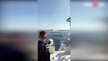 Yunan askeri Türk gemisini görünce... Ege'de müdahale anları!