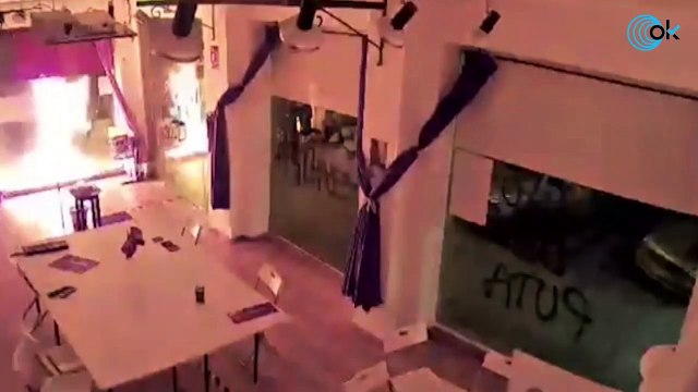 Atacan con un cóctel molotov la sede de Podemos en Cartagena