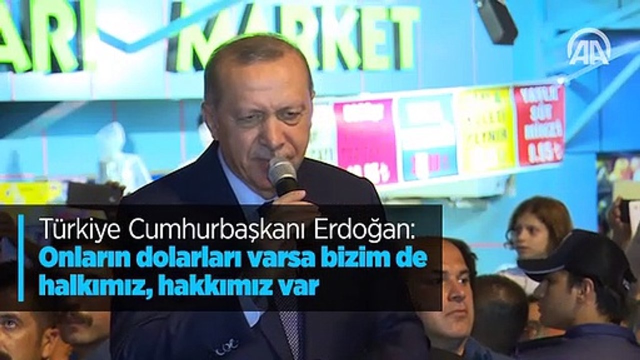 Türkiye Cumhurbaşkanı Erdoğan: Onların dolarları varsa bizim de halkımız, hakkımız var