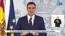 Autobombo de Sánchez: vuelve a prometer que el 70% de los españoles estará vacunado «a finales de agosto»