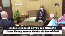 Biden’s special envoy for Climate John Kerry meets Prakash Javadekar