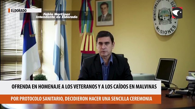 Ofrenda en homenaje a los veteranos y a los caídos en Malvinas