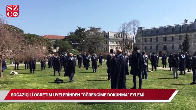 Boğaziçili öğretim üyelerinden Öğrencime dokunma eylemi