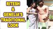 Ritesh Deshmukh and Genelia Deshmukh look amazing in full traditional avatar