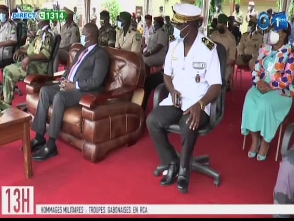 RTG/ Cérémonie d’hommage des troupes Gabonaises en fin de mission en RCA