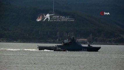 Rus savaş gemisi ‘Dmitry Rogachev’ Çanakkale Boğazı’ndan geçti