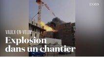 L'explosion de bouteilles de gaz provoque un incendie sur un chantier à Vaulx-en-Velin près de Lyon
