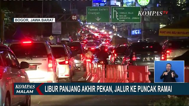 Lalu Lintas Menuju Puncak Masih Macet hingga Malam Hari