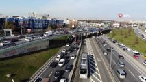İstanbul’da kısıtlama öncesi trafik yoğunluğu