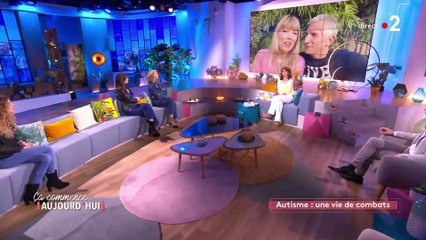 Hélène de Fougerolles découvre une émouvante vidéo de Nagui et Mélanie Page dans "Ça commence aujourd'hui" - France 2