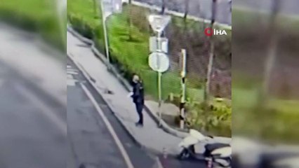 Şişli'de yere düşen 100 bin TL'yi alarak kayıplara karışan şahıs kamerada