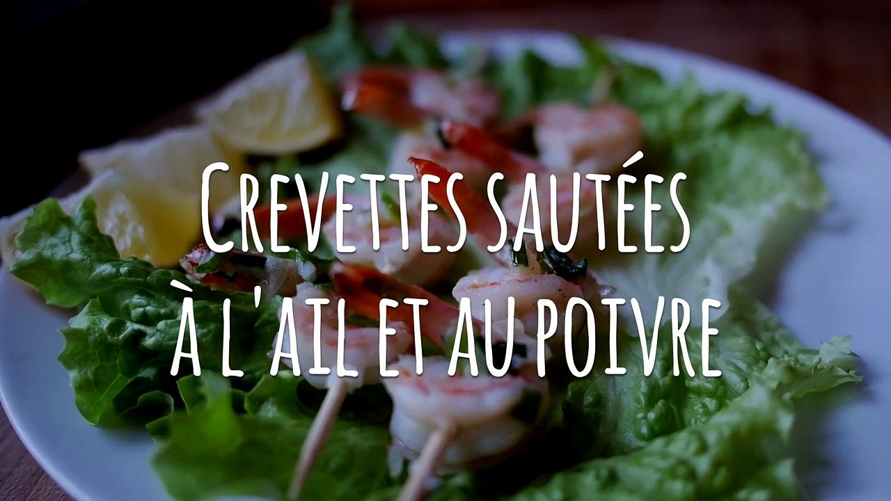 Crevettes Sautées À L'Ail Et Au Poivre - Recette Très Rapide Et Facile