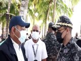 Alcaldía de Boca Chica y director de la Policía supervisan playa