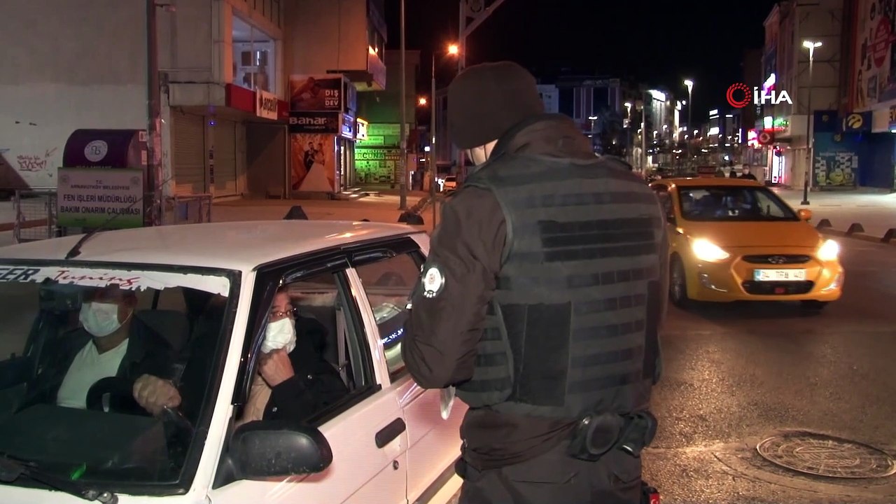 Arnavutköy’de sokağa çıkma kısıtlaması için sıkı denetim noktaları kuruldu