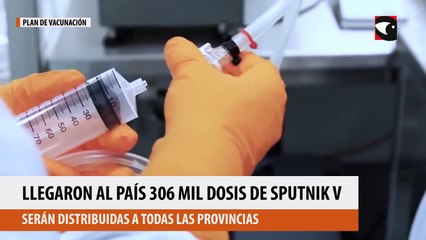 Llegaron al país 306 mil dosis de Sputnik V