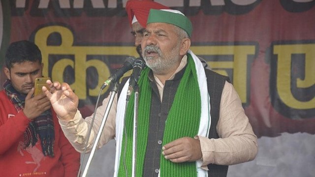 Rakesh Tikait's convoy attacked, BKU workers protesting